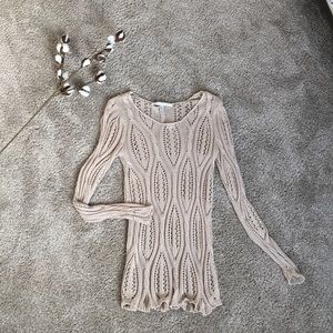Knitted long lightweight sweater